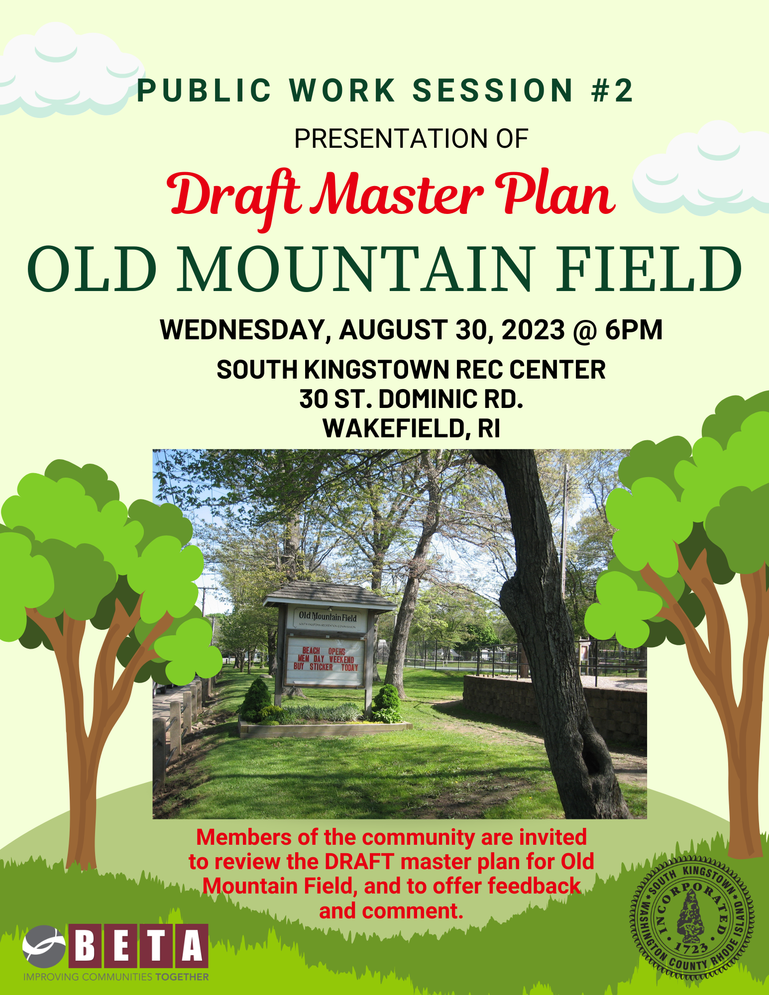 OMF Public Work Session 2 - notice 8-30-23
