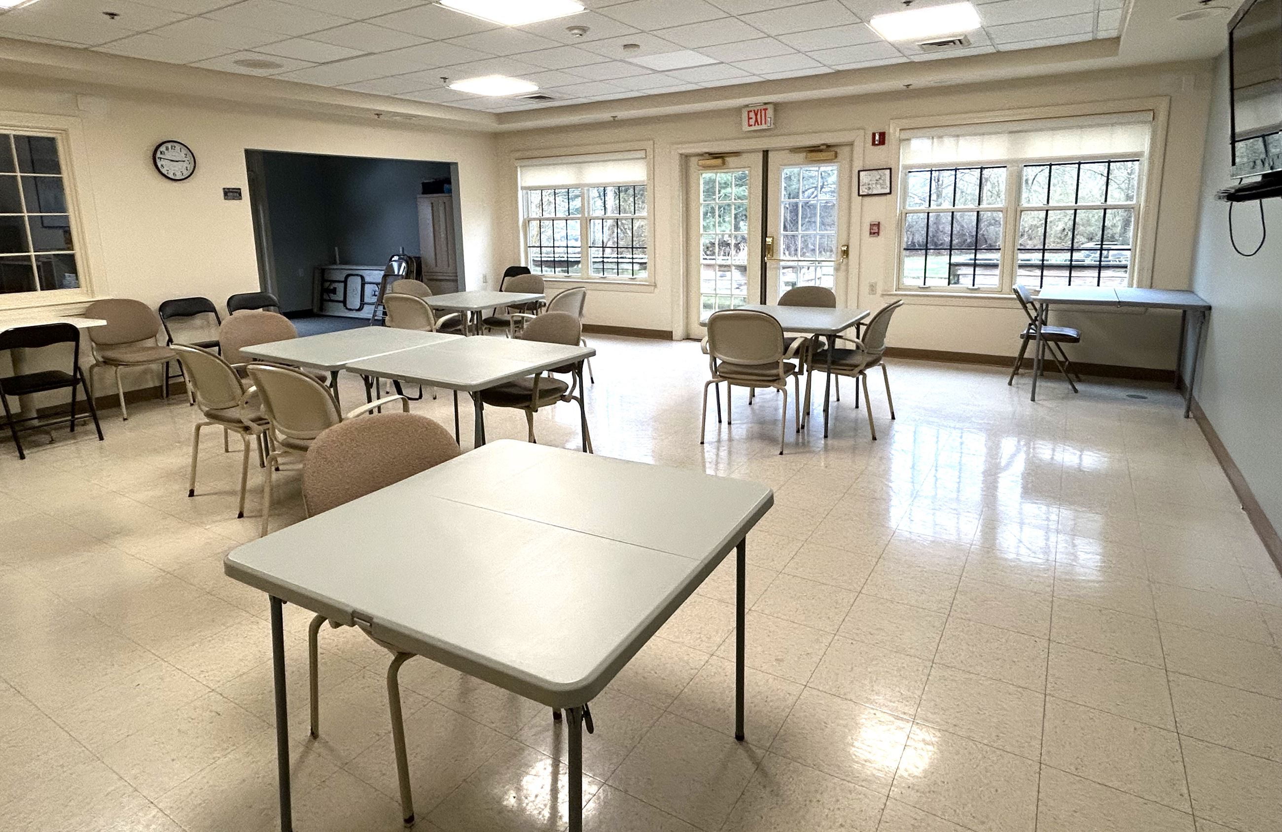 The Game Room is utilized for classes and larger groups of card and game players.