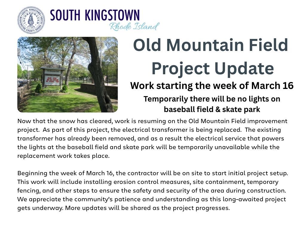 Project update 03-13-26 - Old Mountain Field