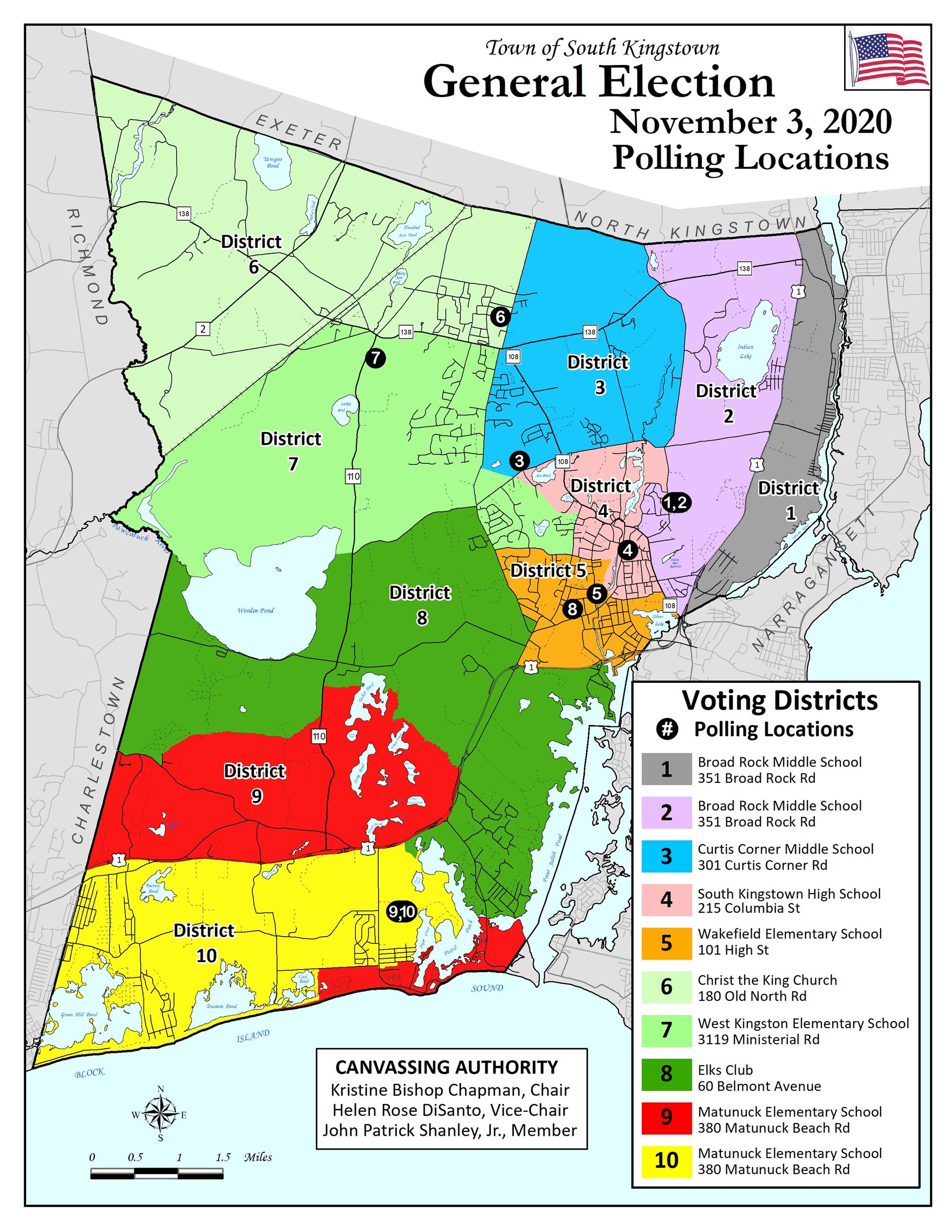 General Election 2020 Polling Locations Map