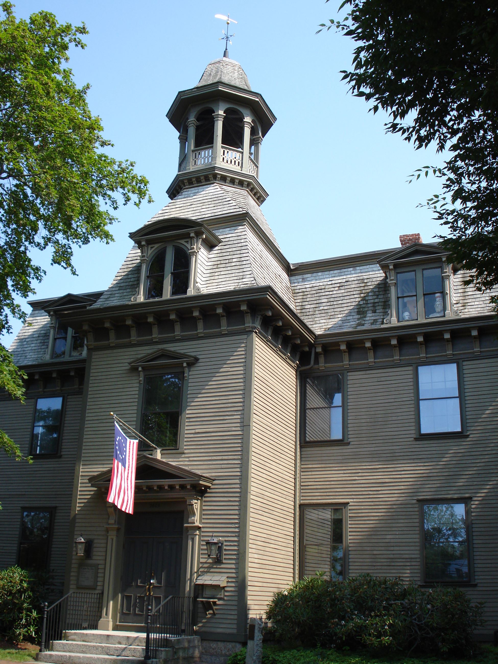 The front of the Kingston Free Library