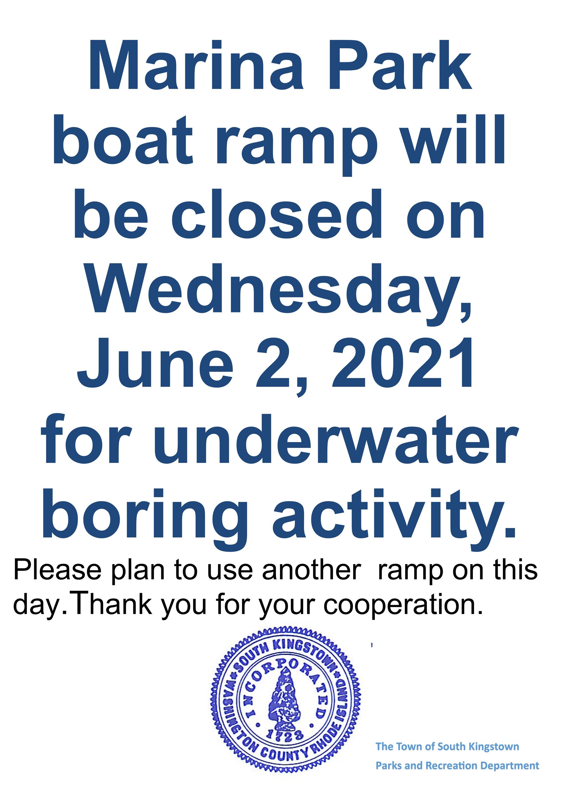 RAMP CLOSED JUNE 2